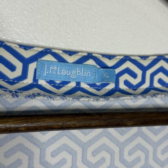 J McLaughlin Dress Womens XL Geometric Print Short Sleeve Stretch Nylon Casual - Picture 3 of 7